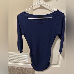 Navy Blue Express Quarter Sleeve Size Small. Good condition!!
